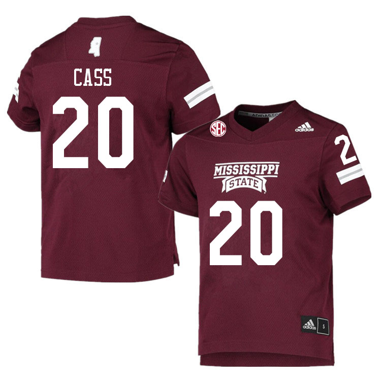 Men #20 Kyle Cass Mississippi State Bulldogs College Football Jerseys Sale-Maroon